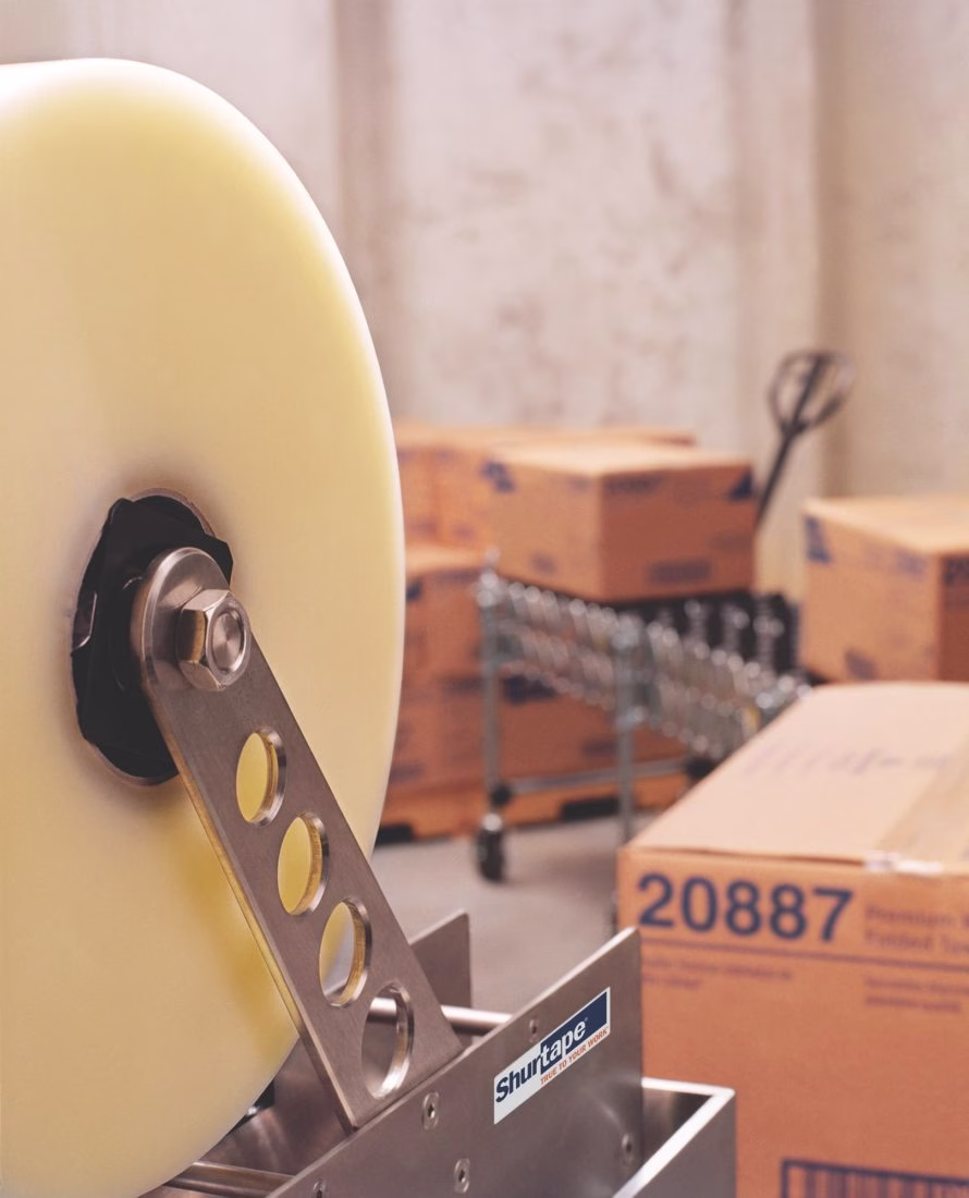packing tape on an automated line