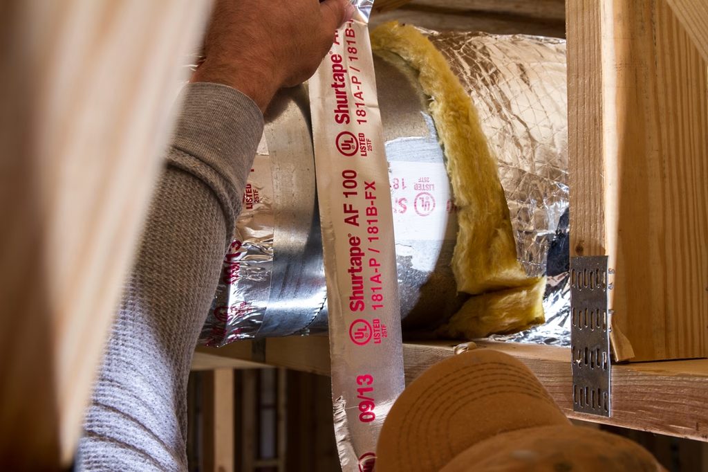Red Printed HVAC Tape