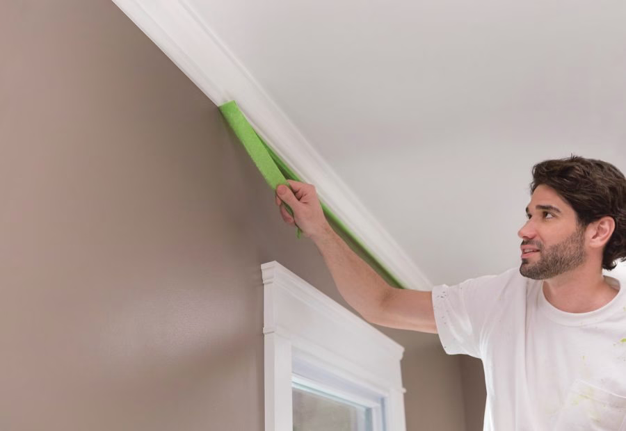 How to protect the walls when painting the ceiling