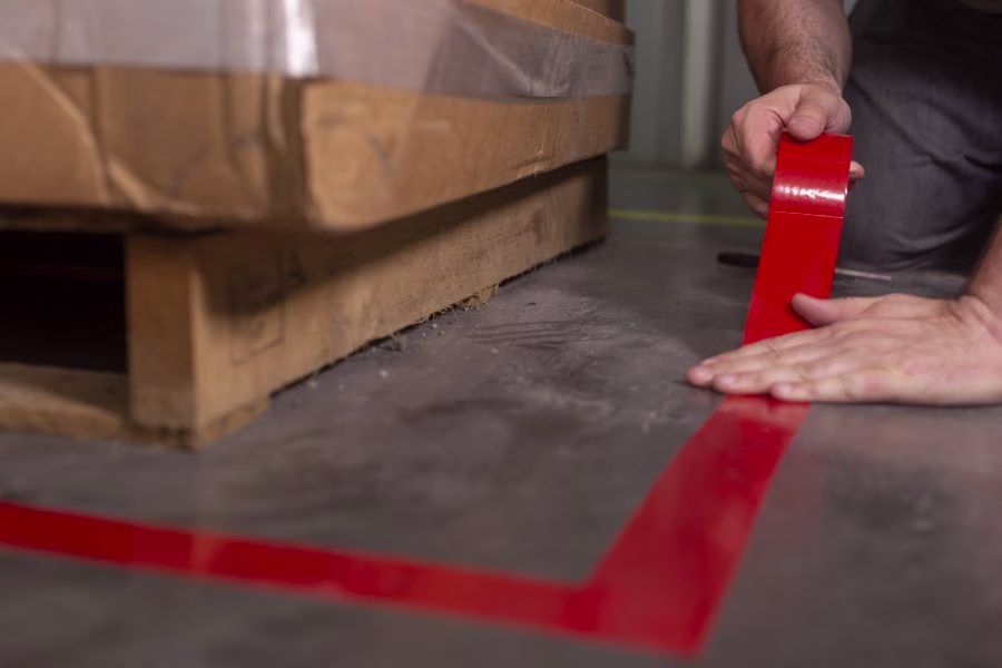 how is floor marking tape used to promote safety