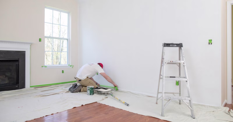 masking baseboards
