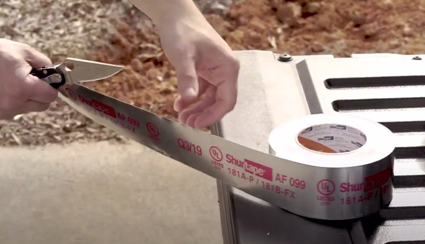 Applying HVAC Tape
