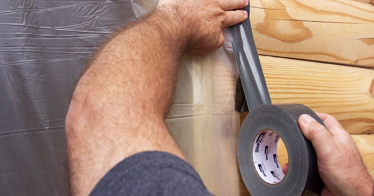 duct tape being used for abatement