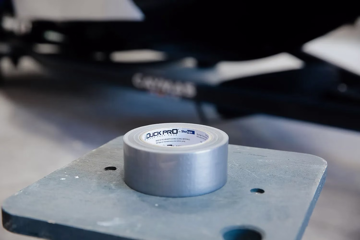 A roll of silver duct tape