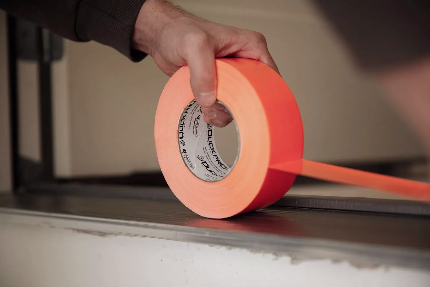 Roll of Duck Pro PC 619 Orange on threshold